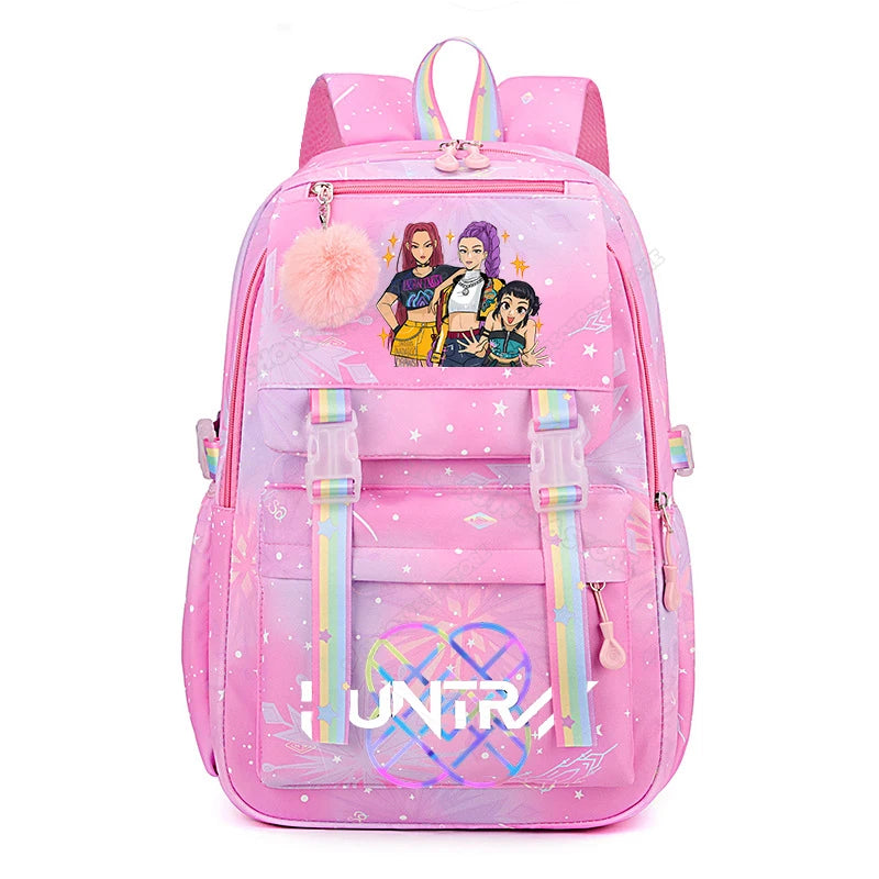 KPop Demon Hunters Backpack High-capacity Kids Knapsacks Movie Music Girl School Schoolbags Cartoon Anime Student Rucksack