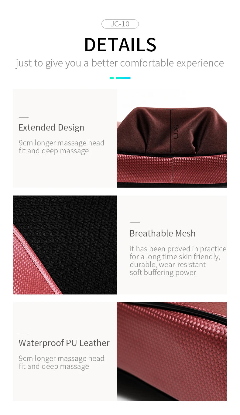 Back Waist Cervical Spine Multifunctional Full Body Neck Shoulder Electric Massage Cushion Household Kneading Shiatsu Massager