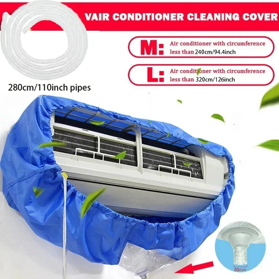 130cm Large Air Conditioning Cleaning Cover Set Conditioner Cleaner with Water Pipe Waterproof Cleaning Kit For Air Conditioner