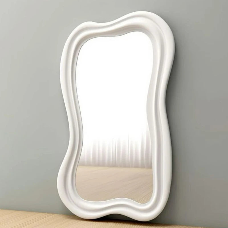 Modern Ornament Mirror Aesthetic Irregular Women Kawaii Design Mirror Standing Dorm Espejos Decorativos Home Accessories