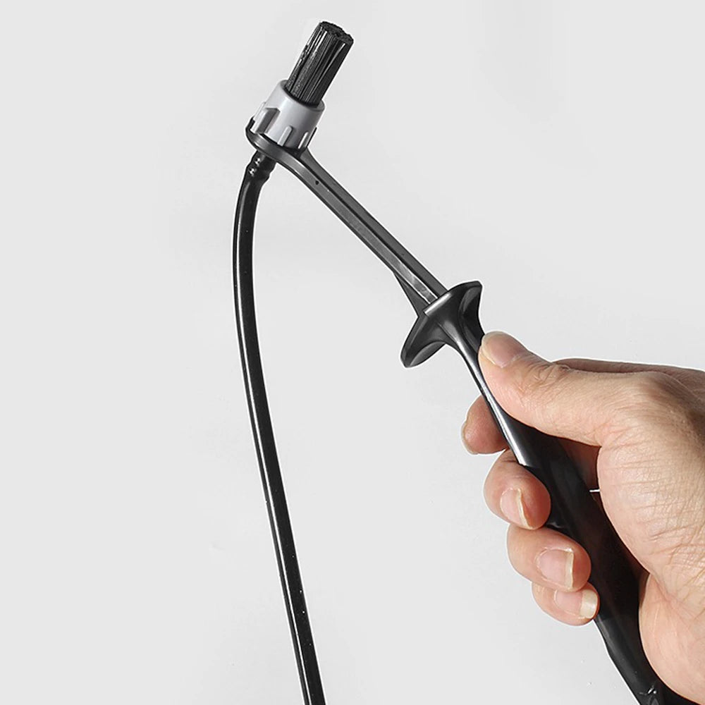 Coffee Machine Steam Cleaning Brush Commercial Brew Head Dirt Replaceable Head Long Handle Cleaning Brush Barista Tool