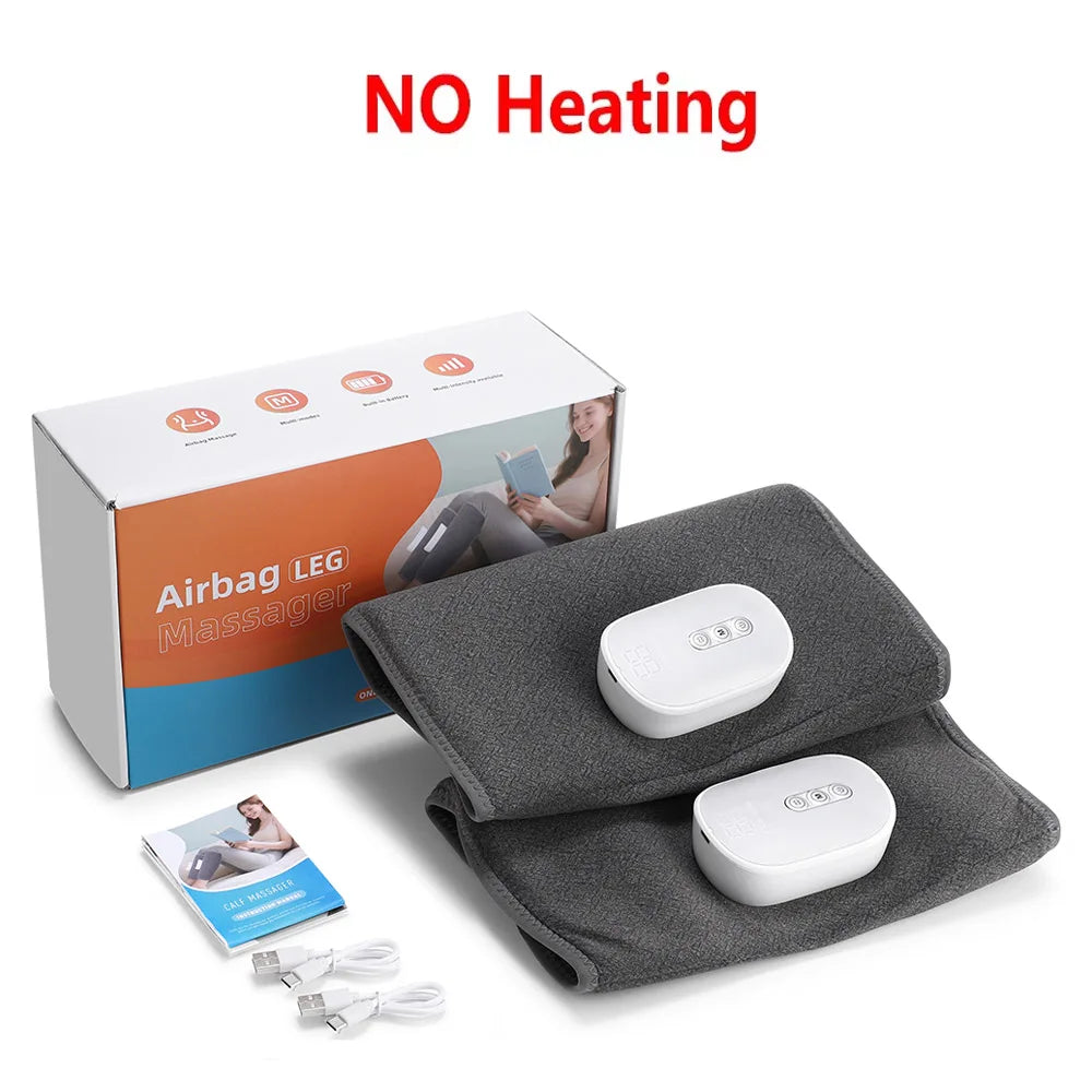 Wireless Air Pressure Calf Massager Electric 4 Mode 8 Level Airbag Compresstion Leg Heating Massage Foot Calf Muscle Relaxation