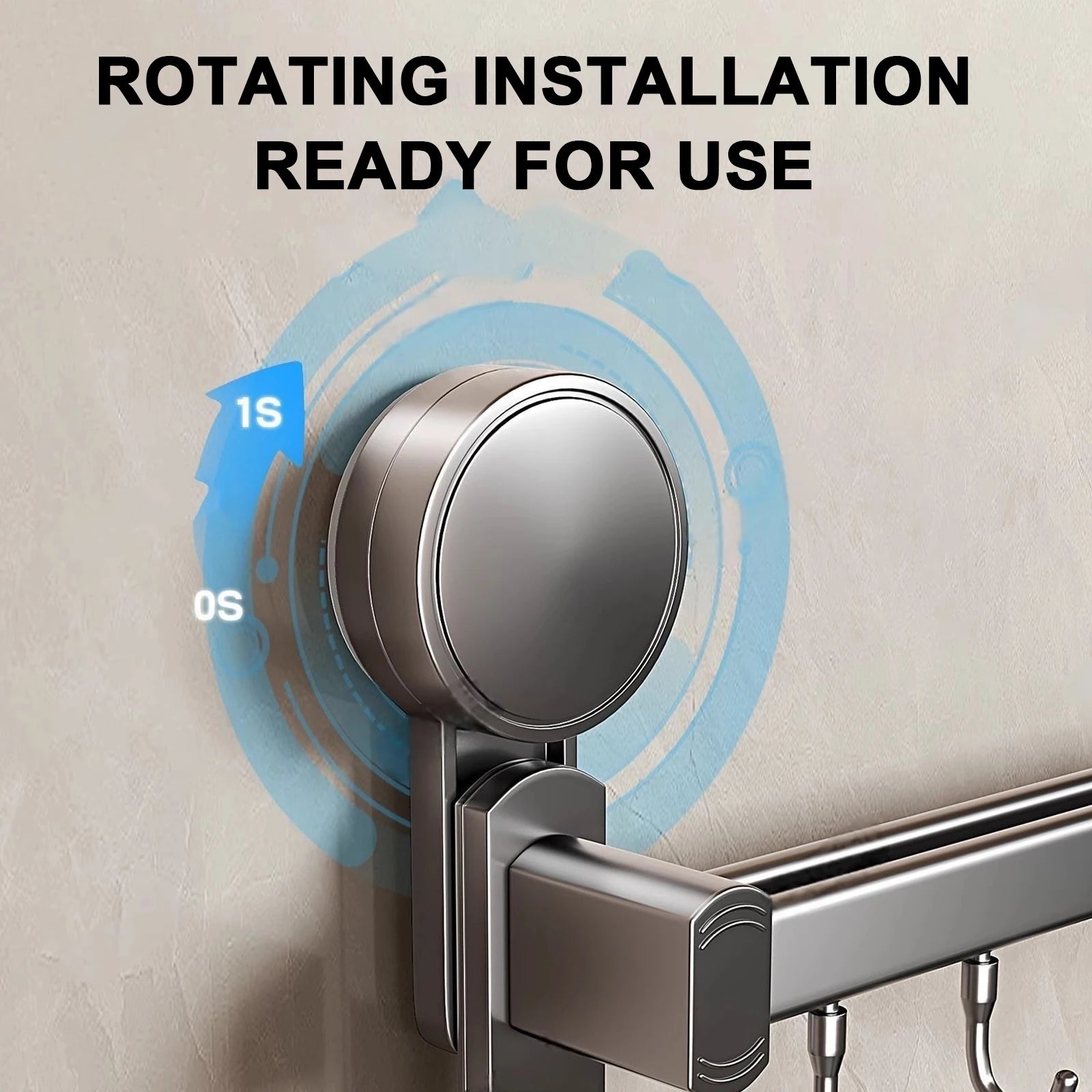 Grey Wall Mounted No-Punch Large Capacity Storage Utensils Metal Kitchen Shelf Skeletonized Drainage Design Easy To Clean