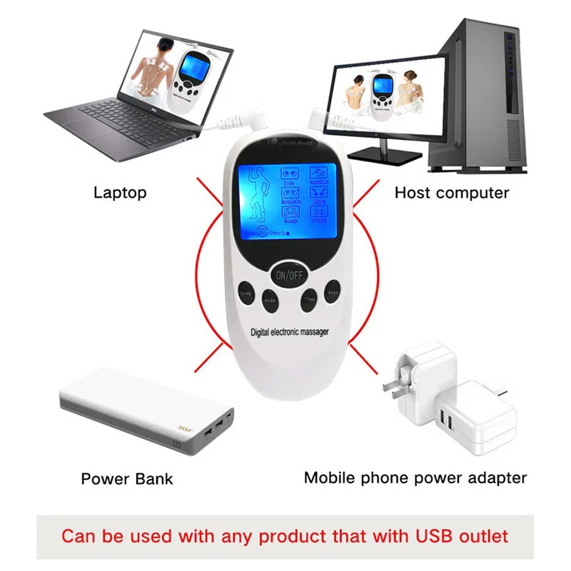 EMS Muscle Machine Body Massager Relaxation Treatments Tennis Acupuncture Pen Massage Tens Fisioterapia Muscle Electrostimulator