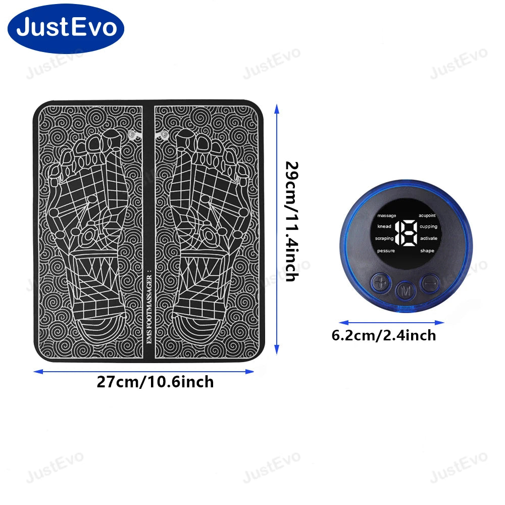 JuatEvo Foot Massage Mat, Foot Massager, PP Plastic, PU Cushion, Soft & Skin-Friendly, Lightweight Design, Dark Tone.TJ-P1