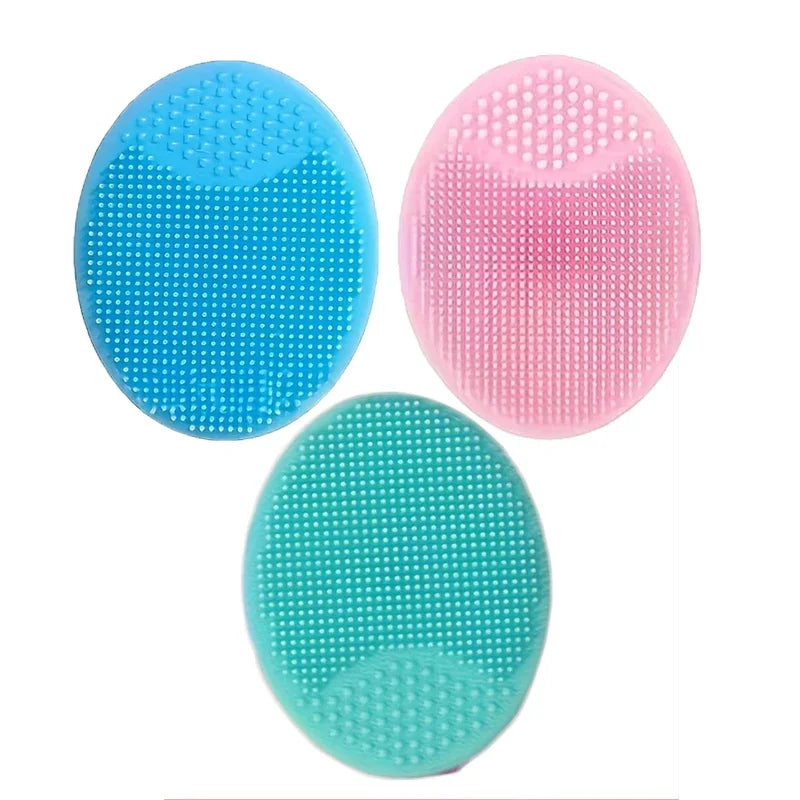 Silicone Shampoo Brush for Baby Infant Bathing Soft Silicone Boys Kids Shower Brush Head Hair Washing Massage Brushes Wipe Comb