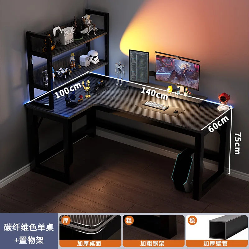Creative Corner Computer Desks European Office Furniture Double Table Internet Cafe Gaming Desk Home Bedroom Wooden Study Table