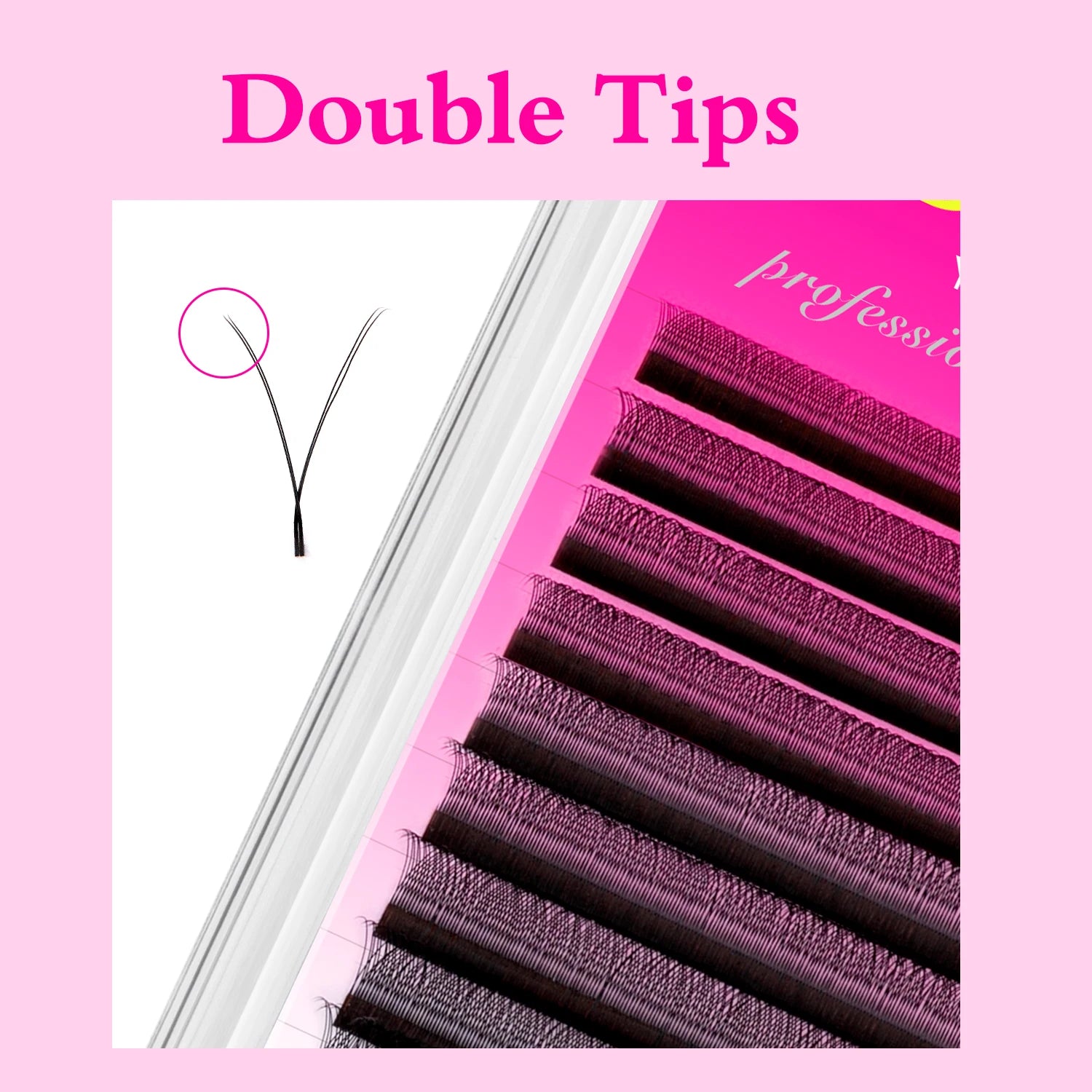 TDANCE 8-15MIX YY Shape Hand Woven Premium Mink Soft Light Natural Eyelashes Extension Makeup Mesh Net Cross False Eyelash