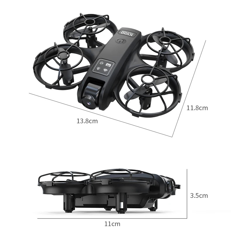 K100 Max Mini RC Drone 4K Professional HD Camera Optical Flow Positioning Colorfuls Dron Foldable RC Quadcopter Toys for Kids