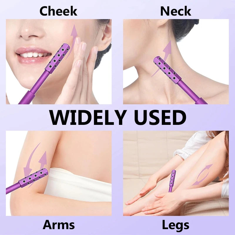 24 Germanium Face Massage Beauty Acupoint Roller Stick Wholesale Beauty Roller Tool Face Gua Sha Massager Women Skin Care Beauty