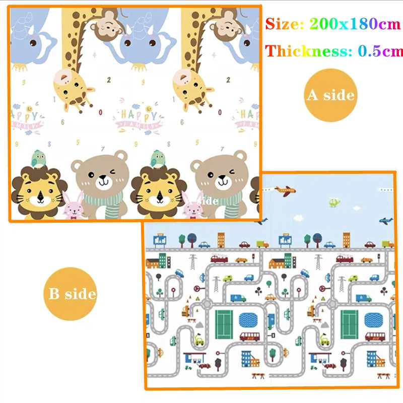 Thickness 0.5cm 200*180cm Baby Play Mat Children Puzzle Toy Crawling Carpet Kids Rug Game Activity Gym Developing Rug Foam Soft