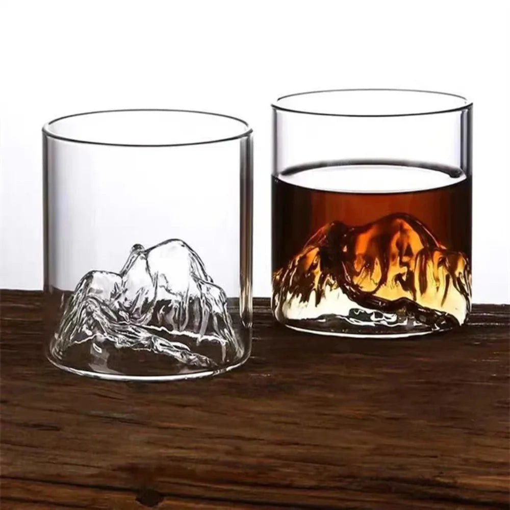 Drinkware glass glacier water cup 175/300ml Guanshan cup single whiskey transparent crystal cup suitable for bar party tea party