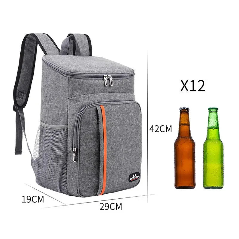 20L Outdoor Thermal Cooler Backpack Bags Insulated Leakproof Lunch Bag Camping Drink Refrigerator Picnic Food Fresh Keeping Bag