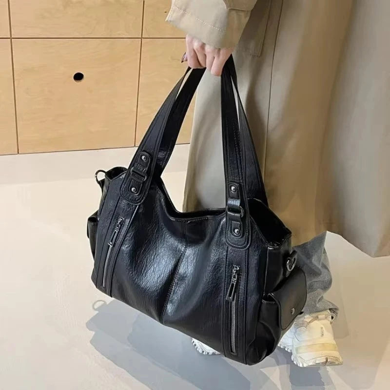 Soft Interior Compartment Shoulder Bags High Quality Contrasting Colors Crossbody Bags for Women Fashion Pu Leather Handbags