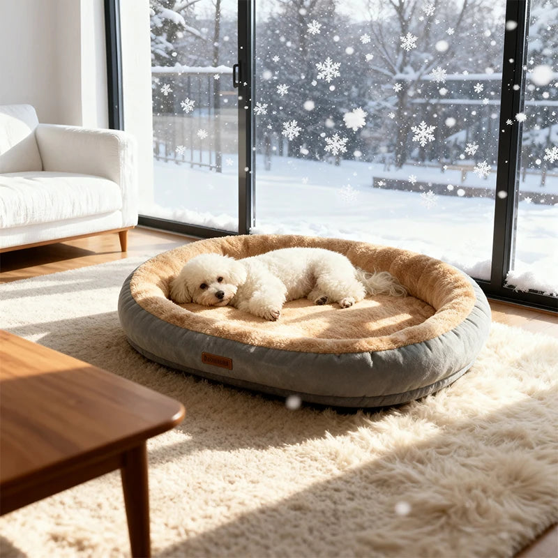 Winter Warm Small Dog Kennel Sleeping Puppy Cushion Cat Supplies  Accessories Washable Calming Sofa Cat Dog Pet Bed