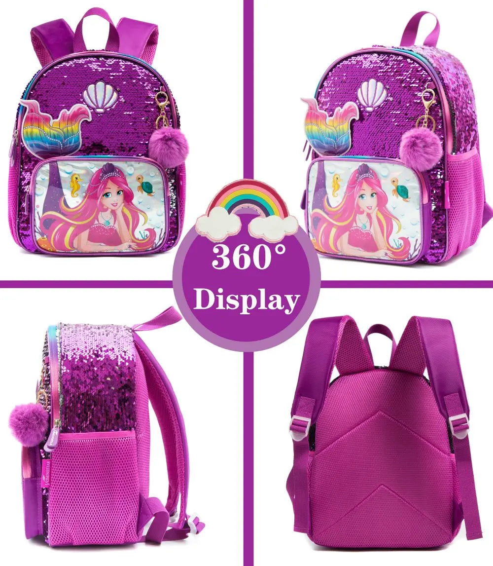 Backpack for Girls Kindergarten Bag Sequins Kindergarten Primary School Backpack Girl School Bag