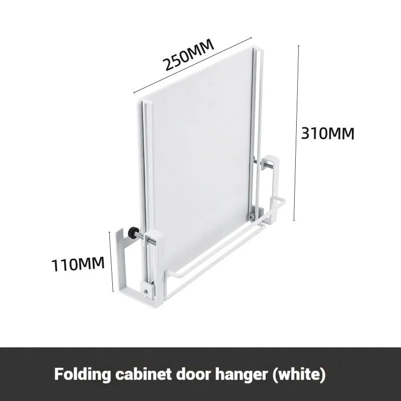 Foldable Countertop Shelf - Carbon Steel Cabinet Door Organizer with Multi-Functional Board - Space Saving Kitchen & Home Storag
