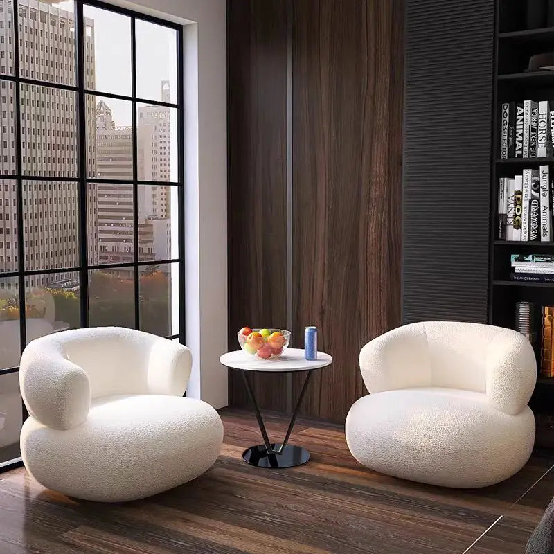 Hot Bedroom Furniture Nordic Furniture Lazy, Chair, Balcony, Sofa Chair Lamb Wool, Nordic Bedroom, Living Room, Single, Sofa, St