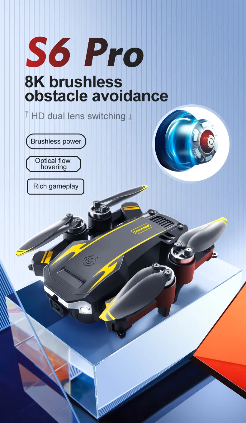 KBDFA G6 Drone Professional  4K HD Camera 8K No GPS Obstacle Avoidance RC Helicopter Brushless WIFI FPV Foldable Quadcopter Toys