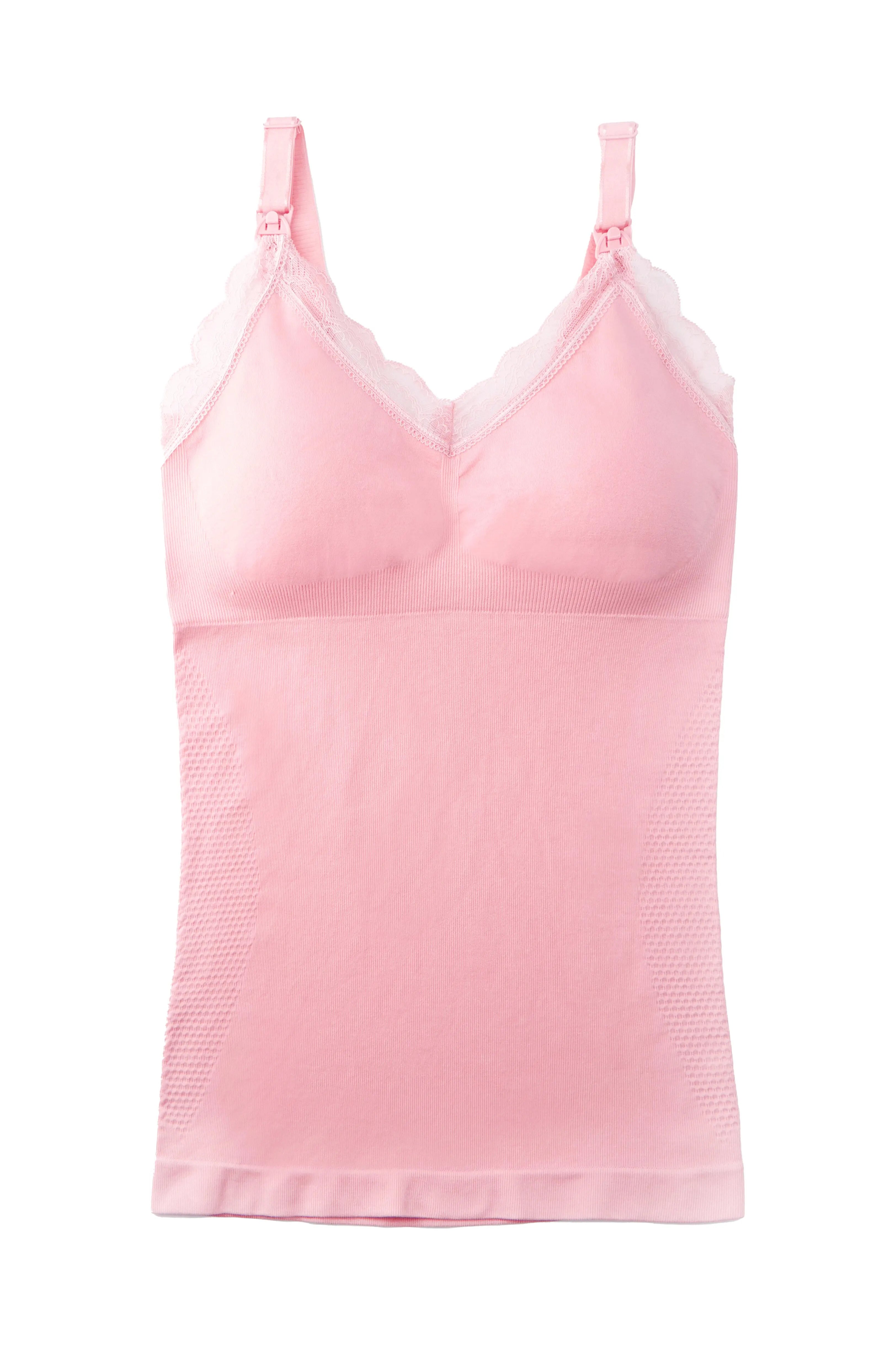 Woman Maternity Nursing Vest Bra Large Size Pregnant Front Button Seamless Long Sling Vest Lace Breast Feeding Bra