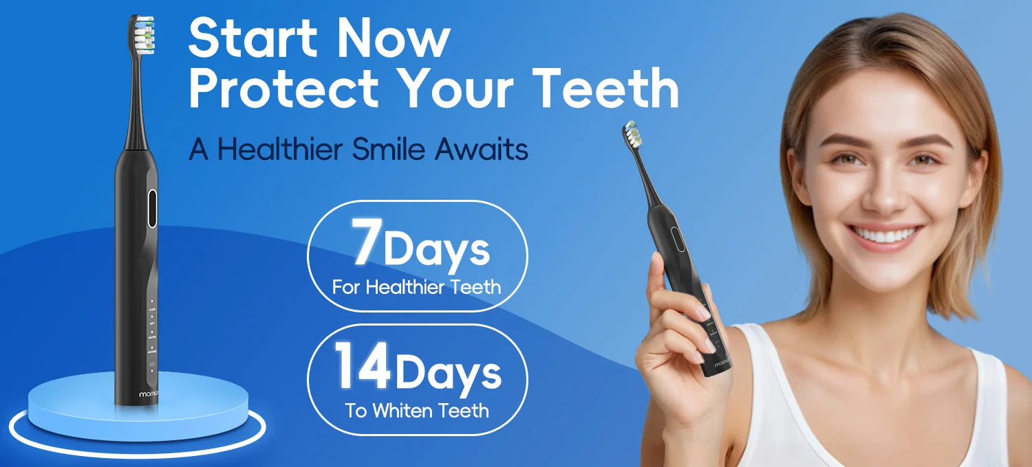 Electric Toothbrush 8 Brush Heads Sonic Electric Toothbrush with 40000VPM Deep Clean 4 Modes Rechargeable for Adults