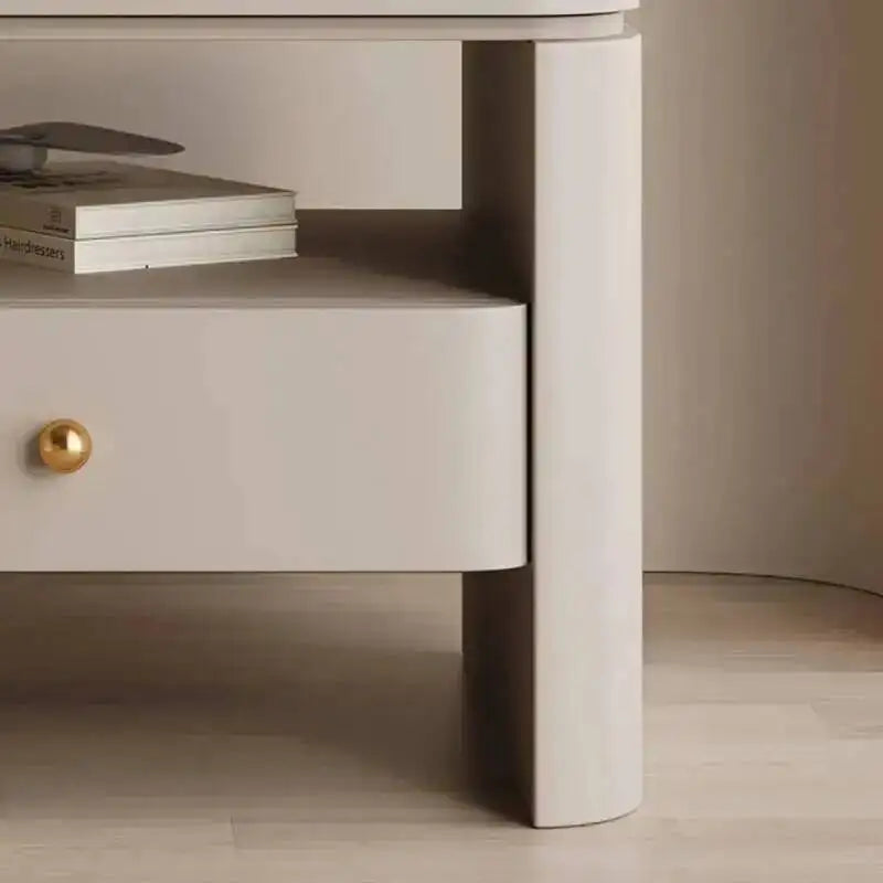 Aesthetic Luxury Bedside Table Unique Trendy Design Storage Nightstands With Drawers Mesita De Noche Bedroom Furniture