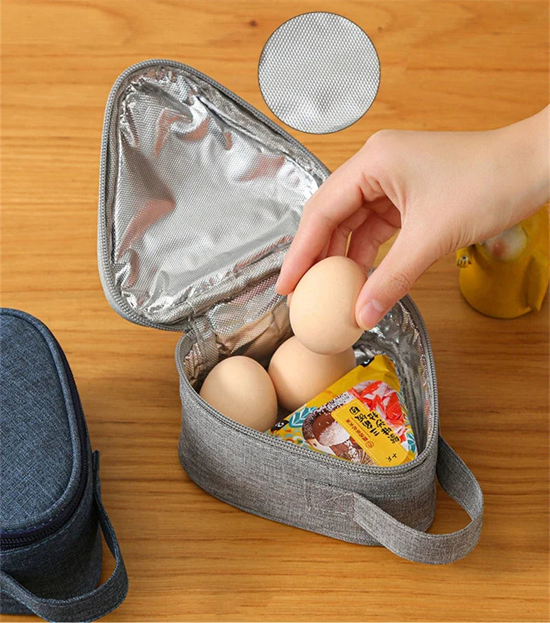 portable triangle insulation bag Rice and vegetable roll bag lunch bag milk sandwich egg breakfast bag insulation bag