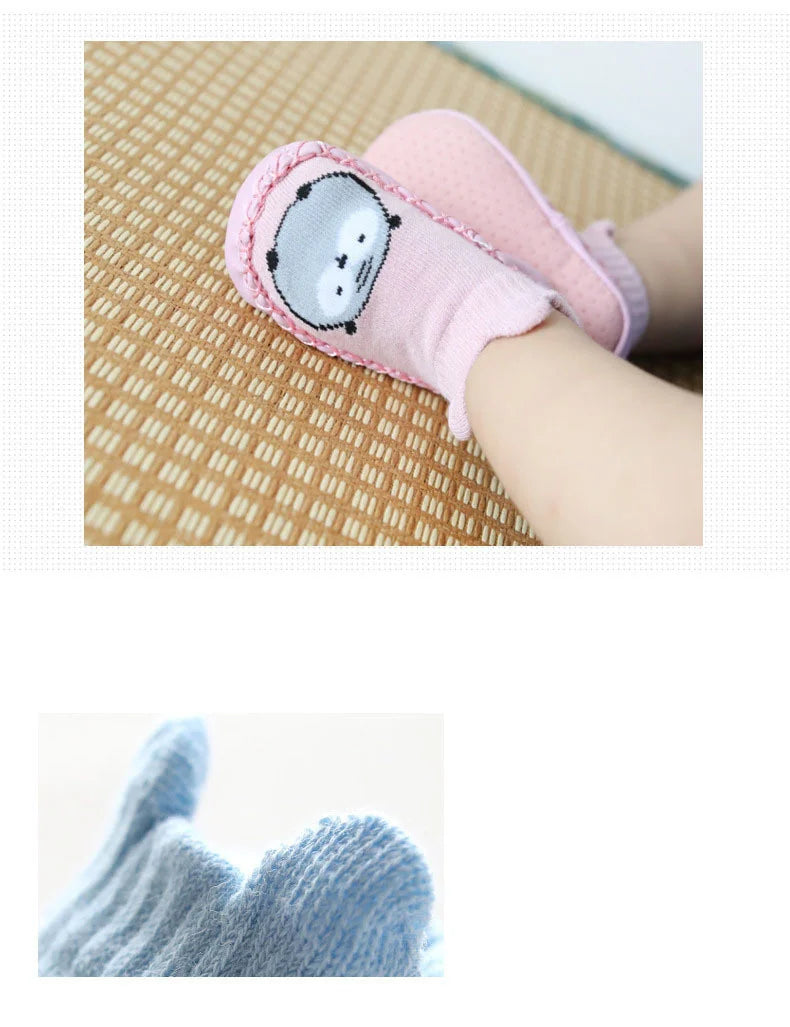 Baby Socks Slippers With Rubber Soles Girl Boy Infant Newborn Children Floor Socks Shoes Anti Slip Soft Sole Toddlers Indoor