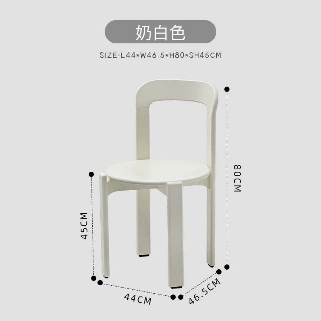 Viral Rey Dining Chair Mid-Century Solid Wood Stool French Bistro Vintage Designer Famous Home Cafe Furniture