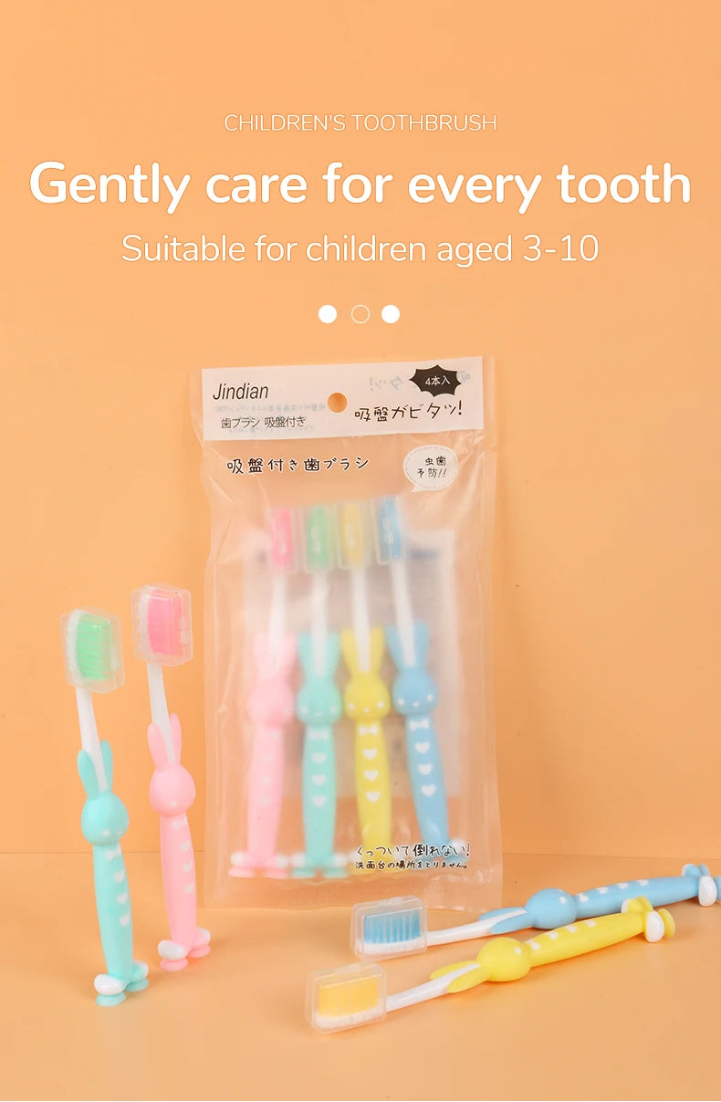 Cartoon Children Toothbrush, Manual Toothbrushes With Extra Soft Bristles For Deep Cleaning Oral Care At Home For Kids