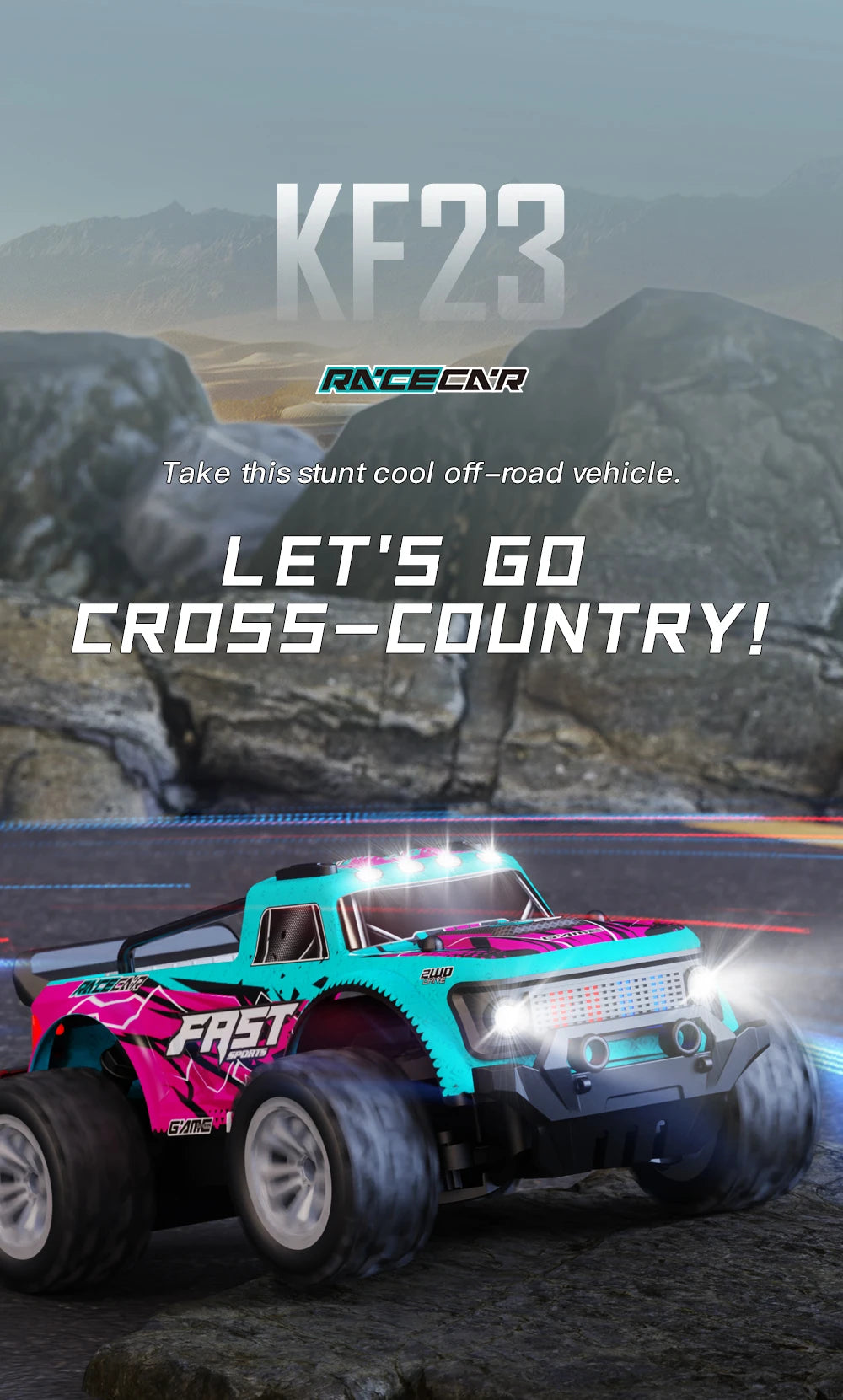 ZWN 1:16/1:20 2.4G Model RC Car With LED Light 2WD Off-road Remote Control Climbing Vehicle Outdoor Cars Toy Gifts for Kids