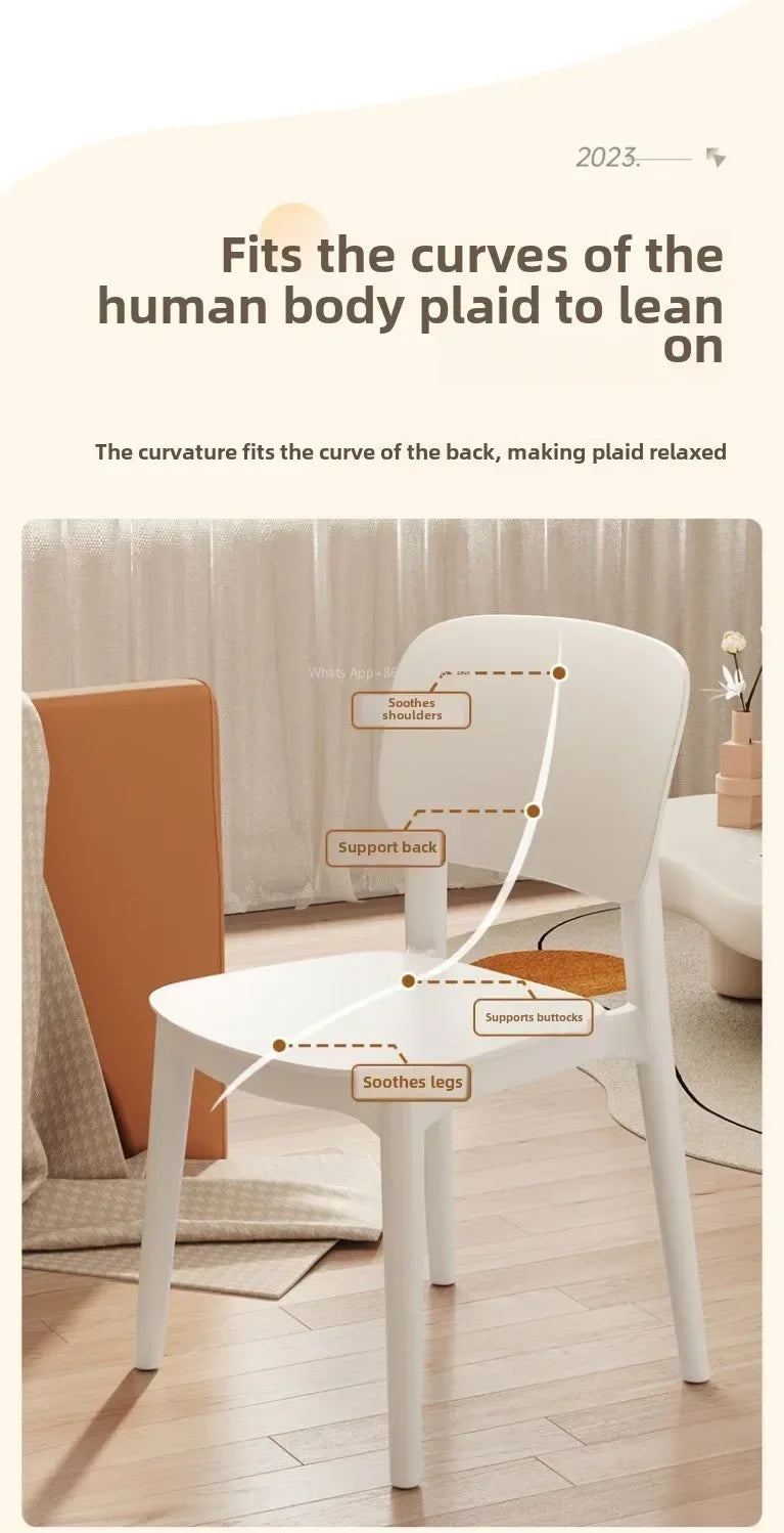 Hot Chair, Plastic, Household, Thickened, Restaurant, Backrest Chair, Commercial, Dining Chair, Modern, Simple, Comfortable