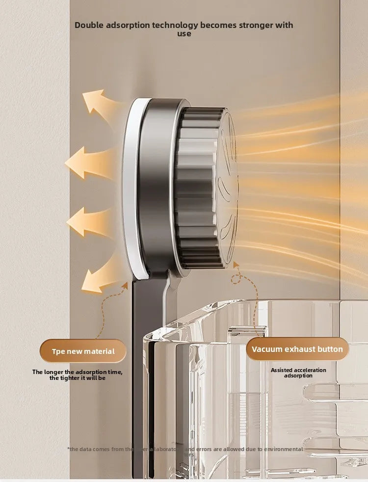 Bathroom suction cup triangular basket storage rack, bathroom washbasin corner, no need to drill holes, wall-mounted toilet