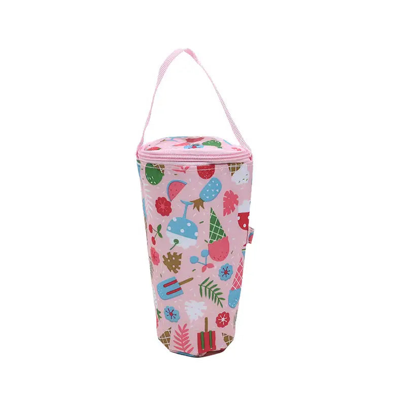 Portable Milk Tea Tote Bag Heat Preservation Bag Carrying Insulated Cup Cover Umbrella Bag Handbag Camping Drinkware Accessories