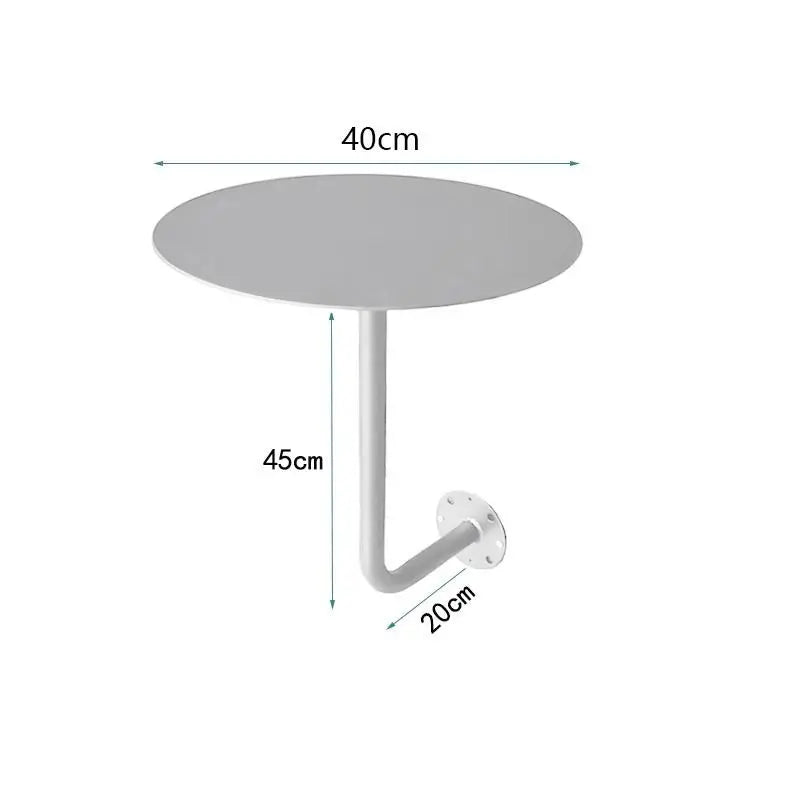 Wall-Mounted Small Round Table for Cafe Milk Tea Shop Corner Booth Space-Saving Bistro Counter Dessert Bar Wall Installation