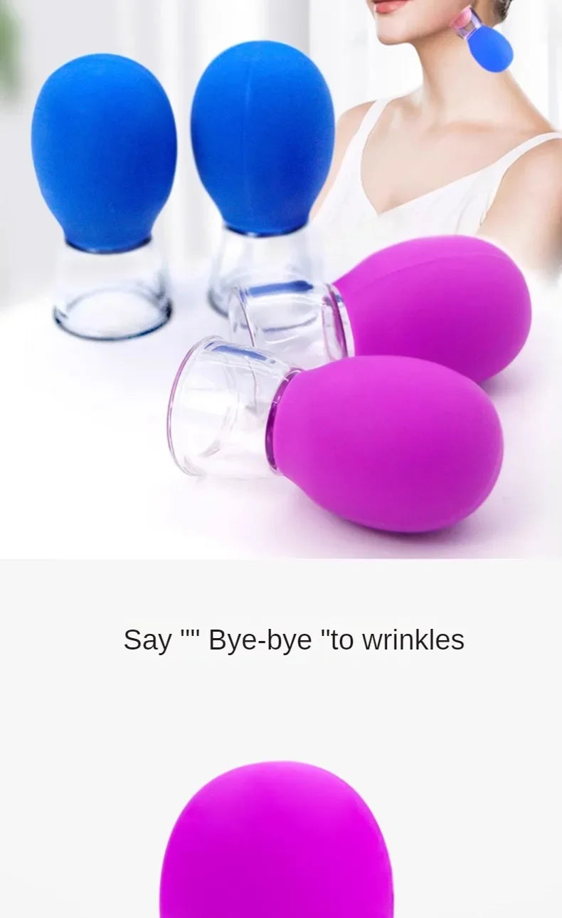 Silicone Cupping Massage Cup For Body Face Neck Eye Massager Vacuum Tank Body Facial Care, Anti-aging Beauty Tool