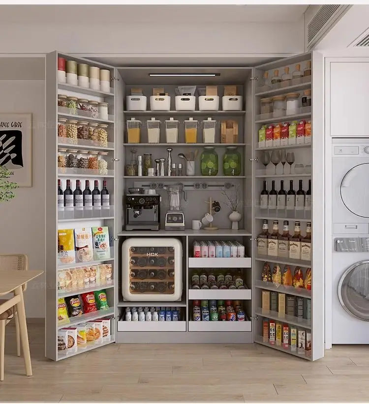 Snack Storage Cabinet Wine Cooler Sideboard Dining Cabinet Against The Wall All-in-one Pantry Cabinet Living Room Custom Size