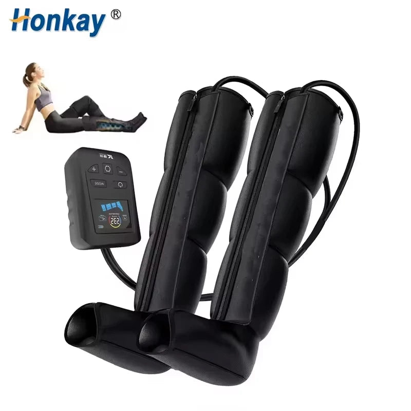 Air Compression Leg Massager Boots Foot Calf Pressotherapy Air Pressure Therapy Device 4 Chamber Fast Recovery Massage Machine