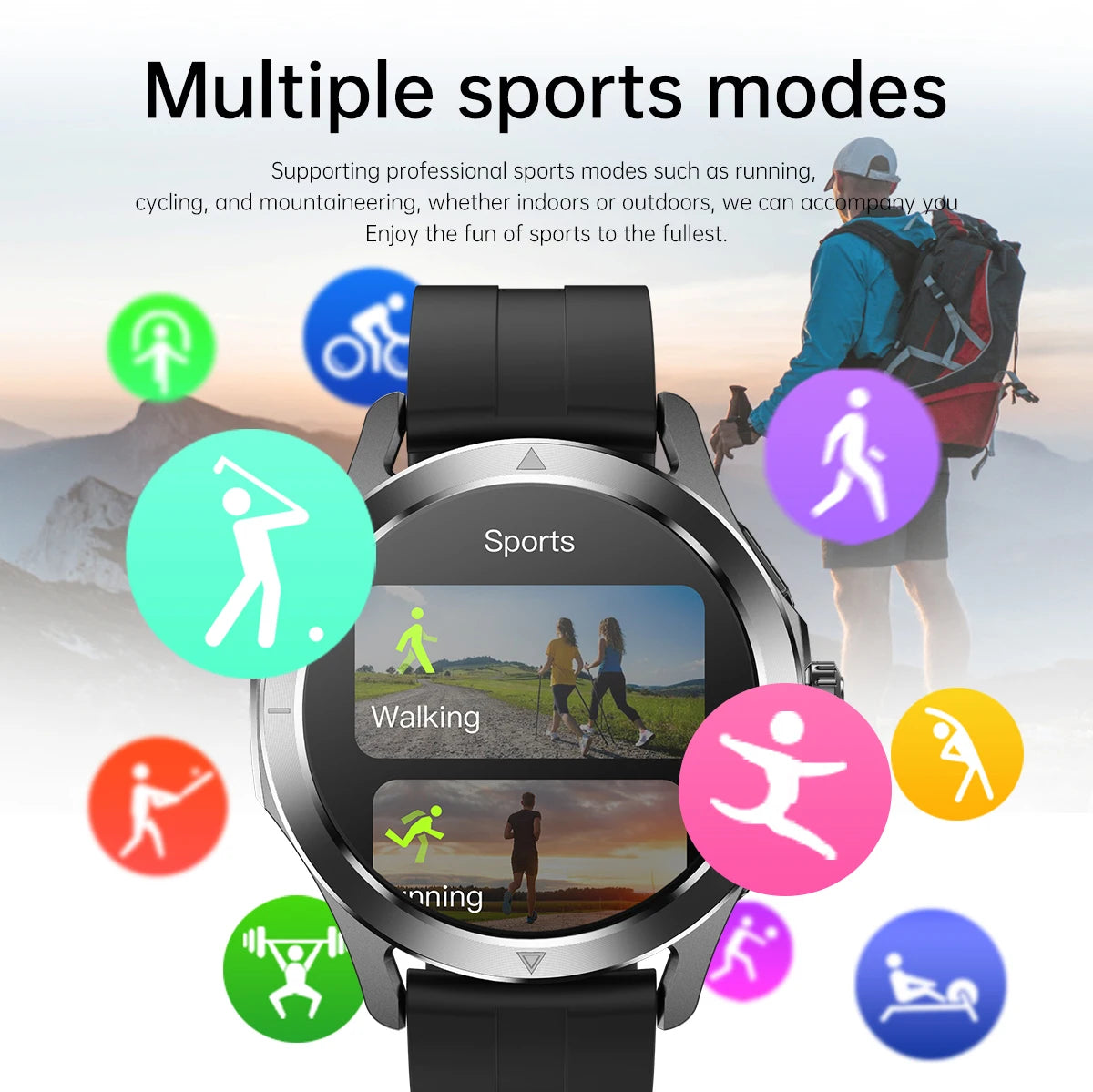 2025 New S4 Ultra Outdoor Sport Smart Watch Men AMOLED HD Screen NFC GPS Compass Heart rate Waterproof Bluetooth Call SmartWatch