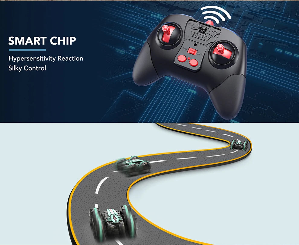 Amphibious Remote Control Car RC Stunt Car Vehicle Double-sided Flip Driving Drift Rc Cars Outdoor Toys for Boys Children's Gift