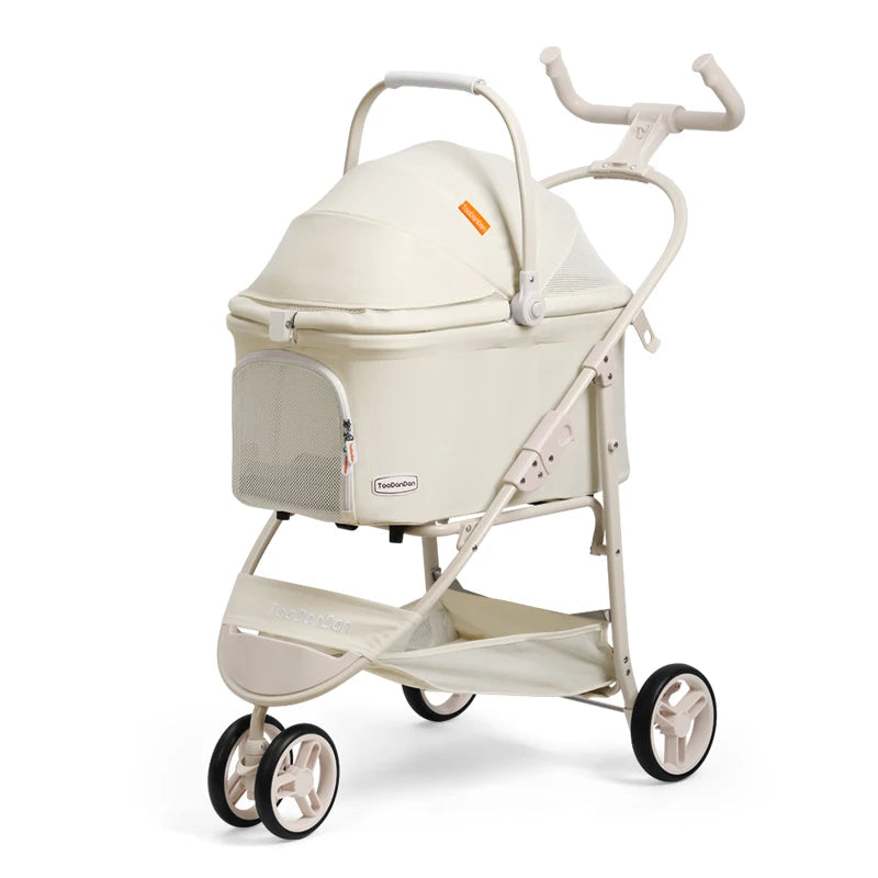 High-value Pet Stroller Lightweight and foldable Detachable Pet Stroller Car Pet Basket Outdoor Cat and Dog Travel Stroller