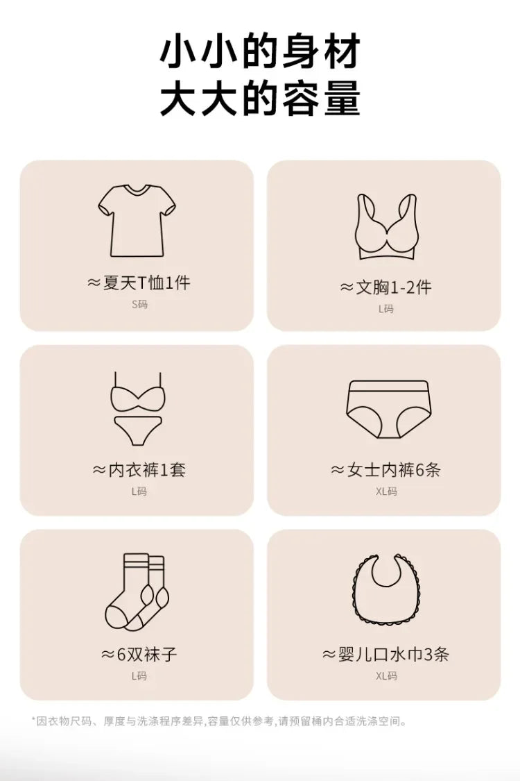 220V Automatic Mini Washing Machine for Underwear Socks Portable Wall Mounted Washer Dryer Combo CBA