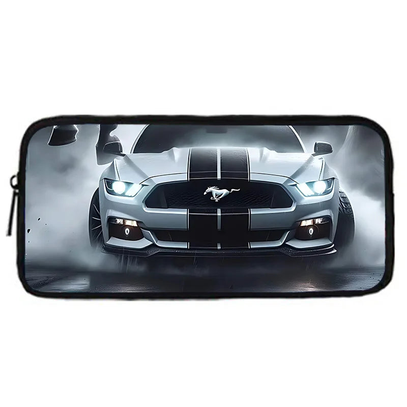 Child School Backpack with Fashion M-Mustangs car logo Lunch Bags ,Pencil Bags ,School Bags for Boys Girls Best Gift