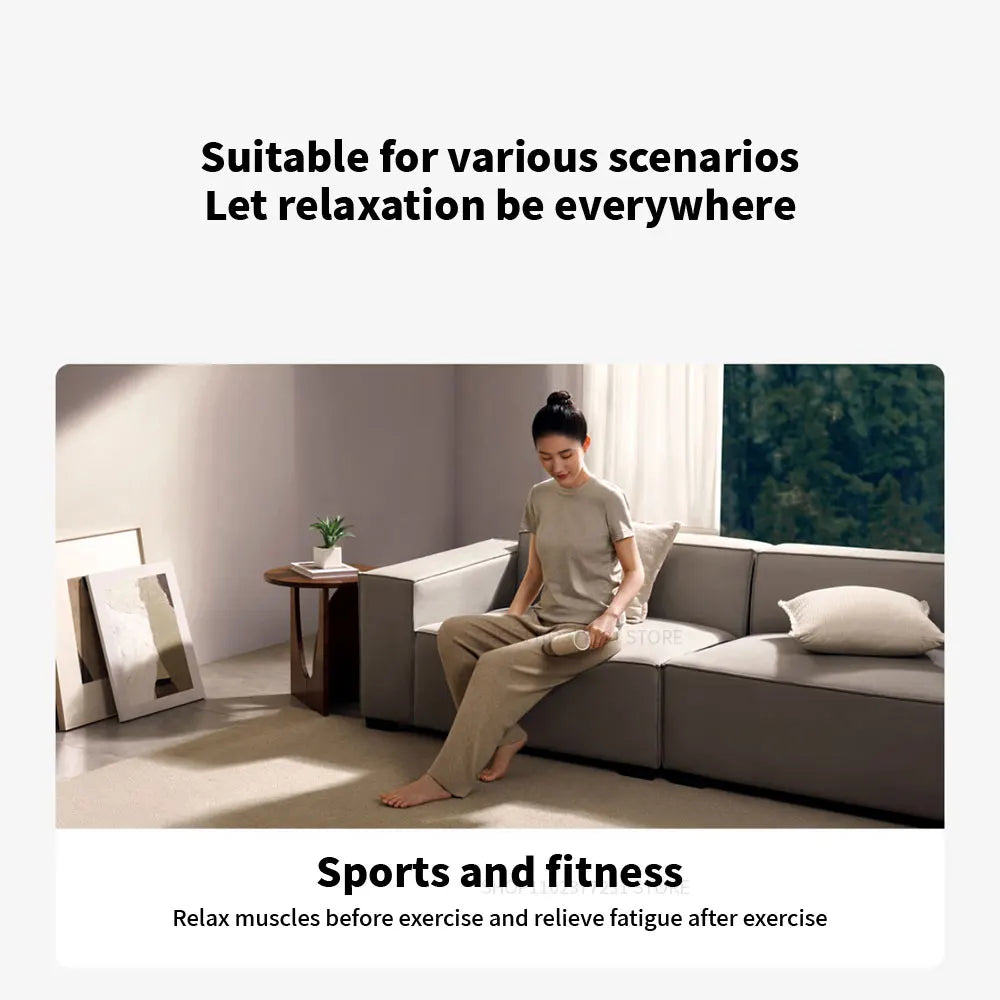 Xiaomi Mijia Fascia Gun 3 Strength Feedback 10mm Deep Relaxation 25kg Thrust 3 Gear Memory 2450mAh Sports Specific Massage Gun