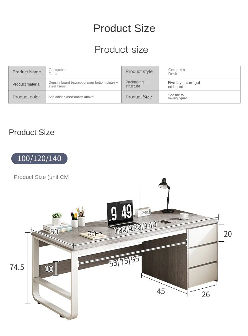 Drawers Executive Office Desk Corner Storage Living Room Supplies Computer Desks Legs European Mesa De Computador Furnitures