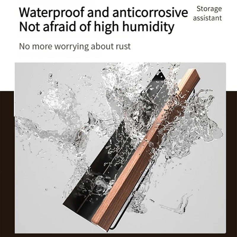 Wood Aluminum material Corner Shelf Shampoo Storage Shelf Shower Wall Rack Bathroom Organizer Bathroom Accessories