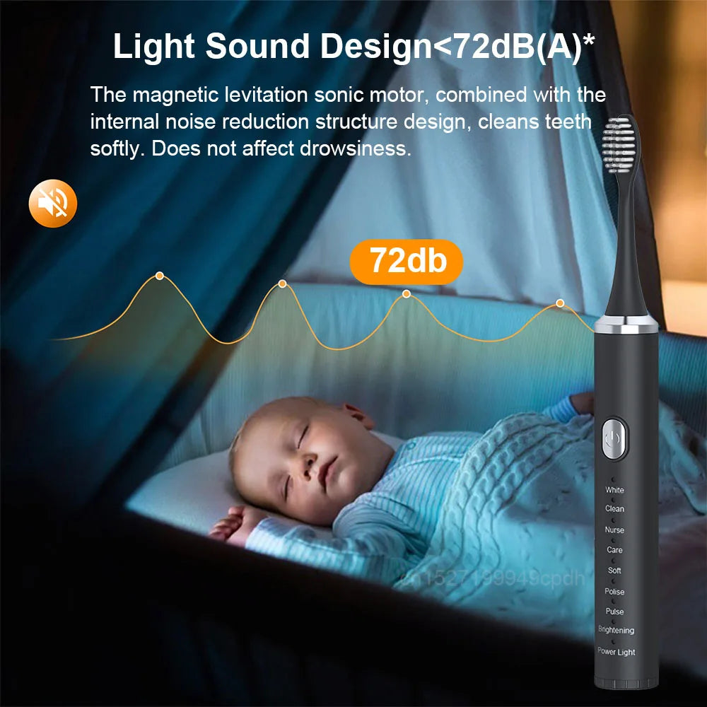 Electric Toothbrush Sonic Electric Toothbrush For Teeth Brushes Vibration Dental Tooth Cleaner USB Rechargeable Tooth Brush Case