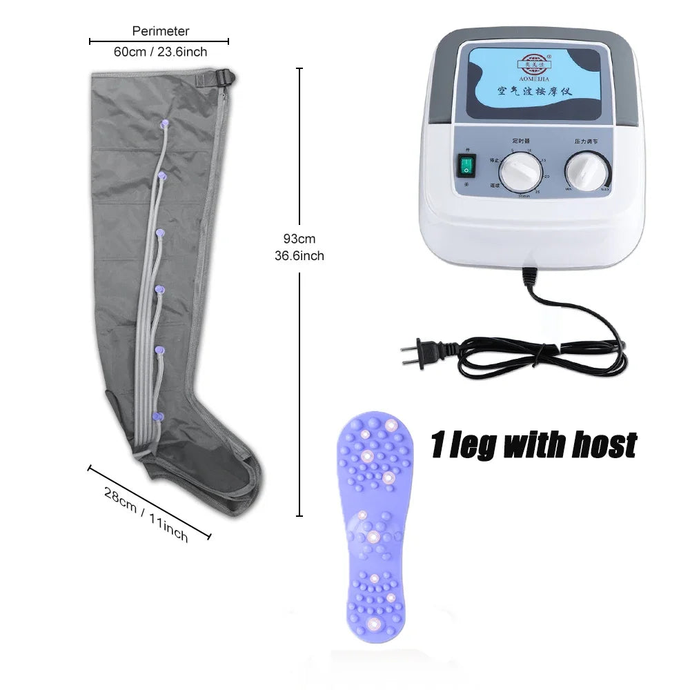6 Air Wave Electric Massager Lymphatic Drainage Vacuum Therapy Pressotherapy Machine Muscles Relax Leg Arm Waist body Massage
