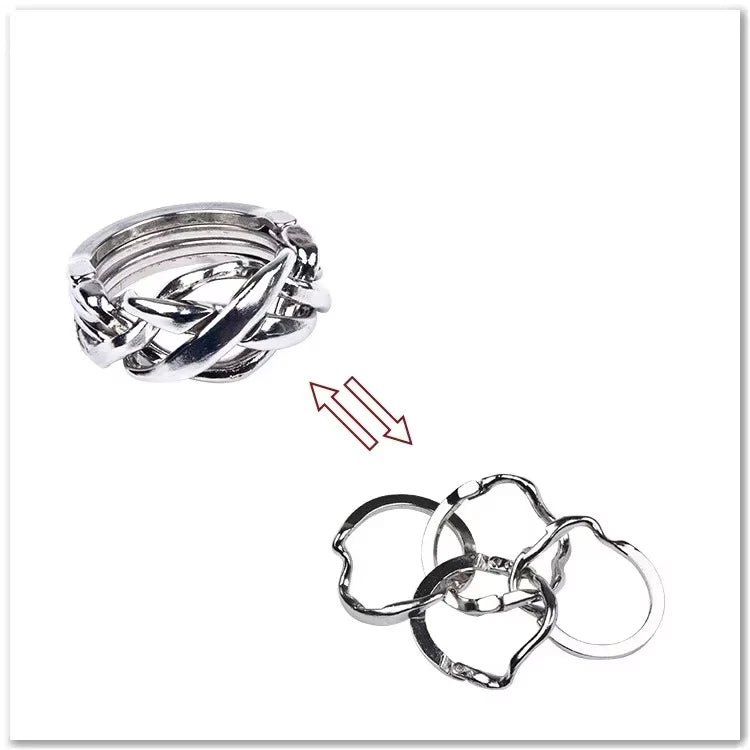 Creative Classic IQ Metal Brain Teaser Magic Baffling Puzzles Game Toys for Children Adults Funny Kids Gifts