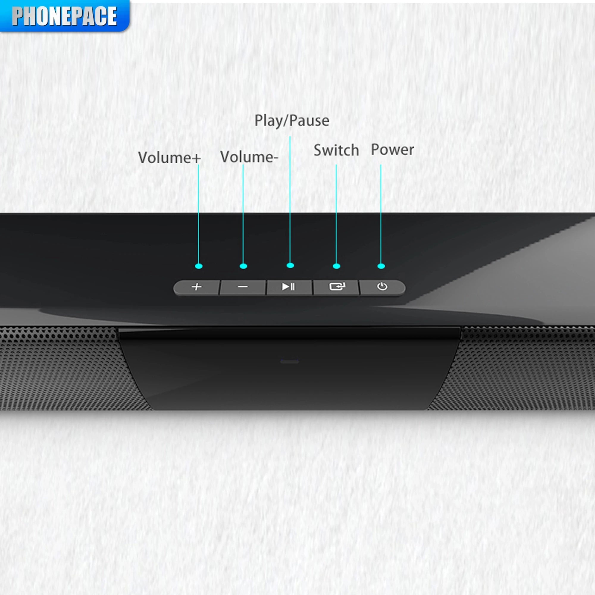 PHONEPACE Wireless Bluetooth Sound bar Speaker System Super Power Speaker Surround Stereo Home Theater TV Projector